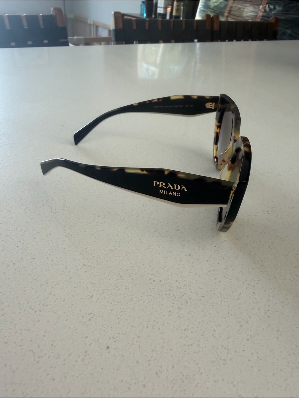 Prada Tortoiseshell Cat-Eye Sunglasses with Gradient Gray Lenses 52 mm
